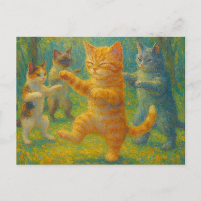 Tai Chi Kitties Postcard (Front)