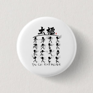 Tai Chi kung fu(功夫) 1 Inch Round Button