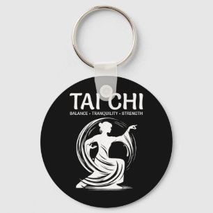 Tai Chi Qigong Crane Martial Arts Yoga Meditation Keychain
