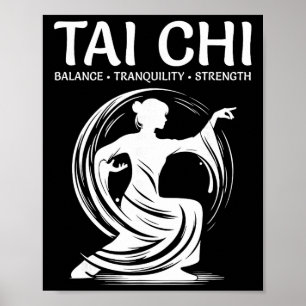 Tai Chi Qigong Crane Martial Arts Yoga Meditation Poster