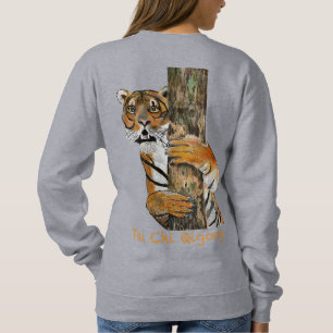 Tai Chi Qigong Tiger Iconic Insight PaintingDesign Sweatshirt