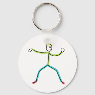 Tai Chi Stickman Keychain