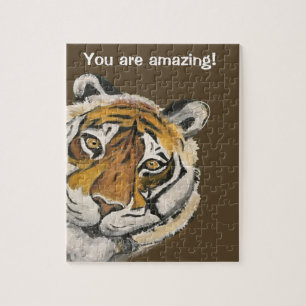 Tai Chi Tiger Amazing Face Template Jigsaw Puzzle