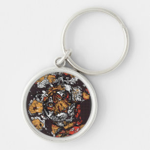 ' Tai Chi Tiger Iconic Insight Golden Browns Keychain