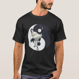 Tai Chi White Crane Yin Yang Qi Gong Chinese White T-Shirt
