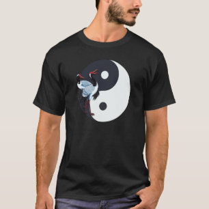 Tai Chi White Crane Yin Yang Qi Gong Chinese White T-Shirt