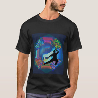 Tai Chi with Abstract Yin Yang Design T-Shirt