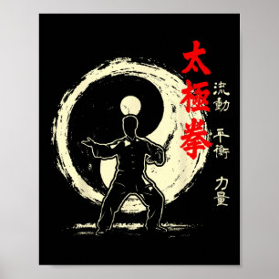 Tai Chi Yin Yang Meditation Martial Arts Practice Poster