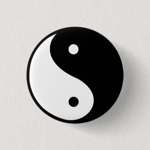 TAi chi YIN & YANG SYMBOL 1 Inch Round Button