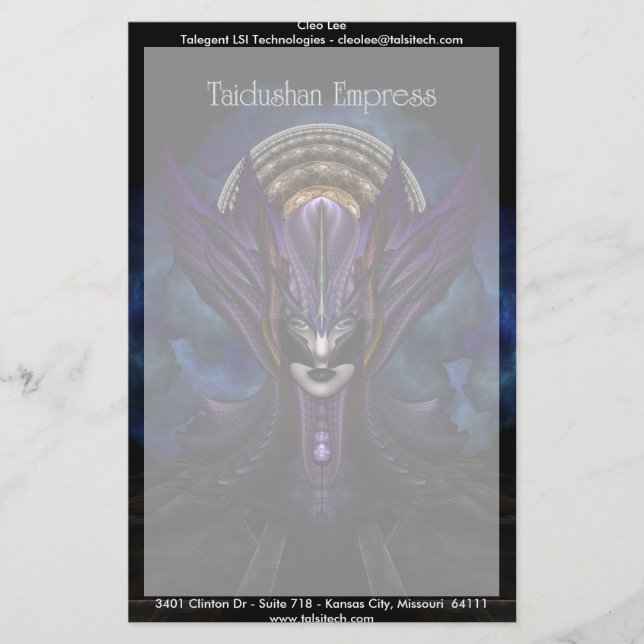 Taidushan Empress Stationery (Front)