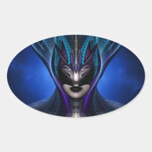 Taidushan Sai Shadow Blue Oval Stickers