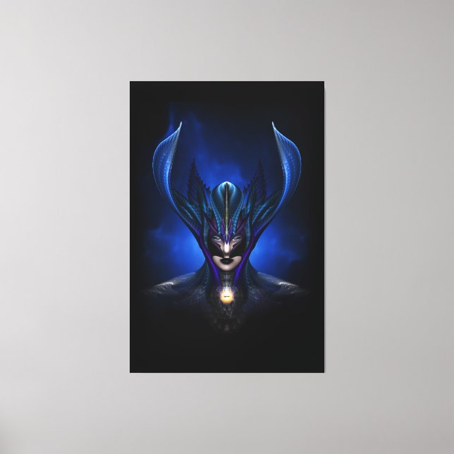 Taidushan Sai Shadow Blue RB BLK Canvas Print (Front)