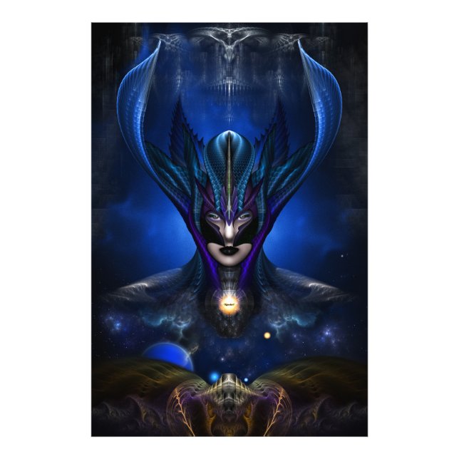 Taidushan Sai Shadow Blue RB Portrait Photo Print (Front)