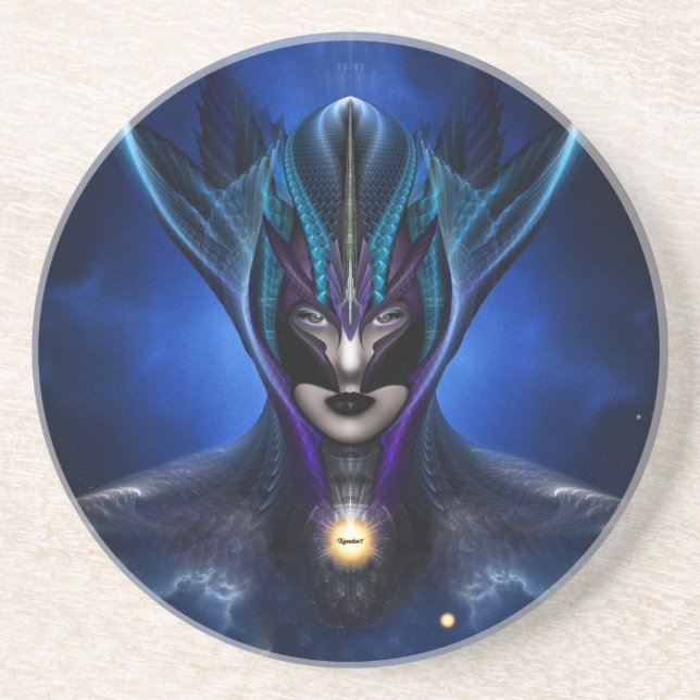 Taidushan Sai Shadow Blue Sandstone Coaster (Front)