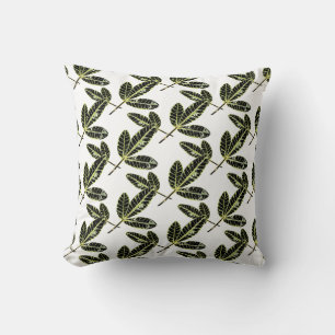 Taie de coussin à motif de feuille de figuier