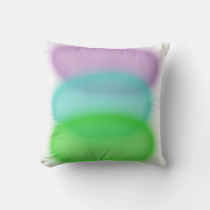 Taie de coussin d'art abstrait bleu rose