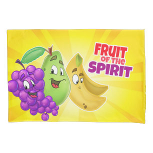 Taie d'oreiller avec le fruit de la bande dessiné
