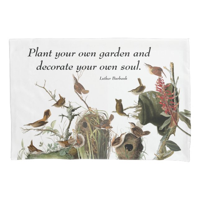 Taie d'oreiller de jardin de faune d'oiseaux de (devant)