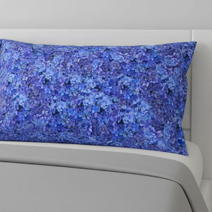 Taie d'oreiller florale Hydrangea Bleu Brillant