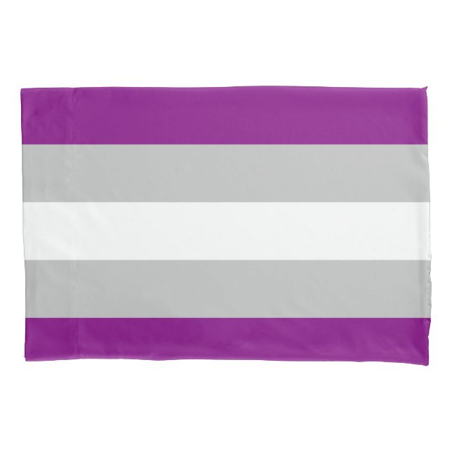 taie d'oreiller Gris-asexuelle de drapeau (devant)