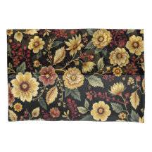 Taie d'oreiller motif fleurs