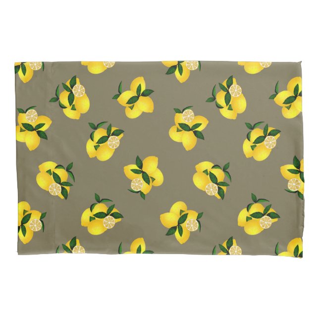 Taie d'oreiller Olive Citron (devant)