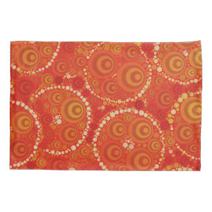 Taie d'oreiller orange de cannelure