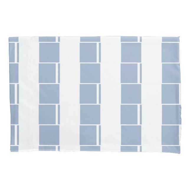 Taie d'oreiller Rayée Blanche et Bleue (devant)