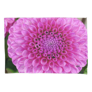 Taie d'oreiller rose de dahlia