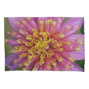 Taie d'oreiller rose de dahlia