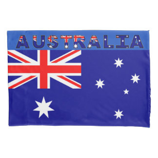 Taie d'oreiller simple de drapeau australien,