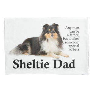 Taie d'oreiller tricolore de papa de Sheltie