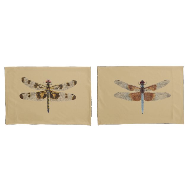 Taies d'oreiller de libellule (devant-Set)