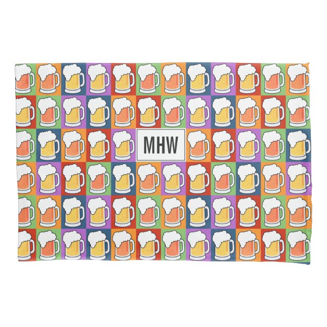 Taies d'oreiller faites sur commande de monogramme (devant)