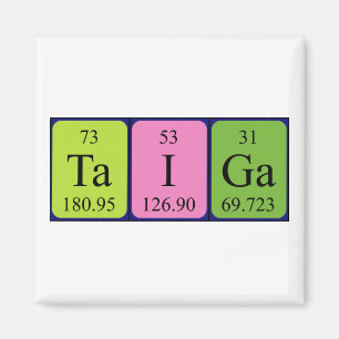 Taiga periodic table name magnet
