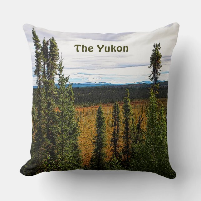 Taiga Summer Throw Pillow (Front)