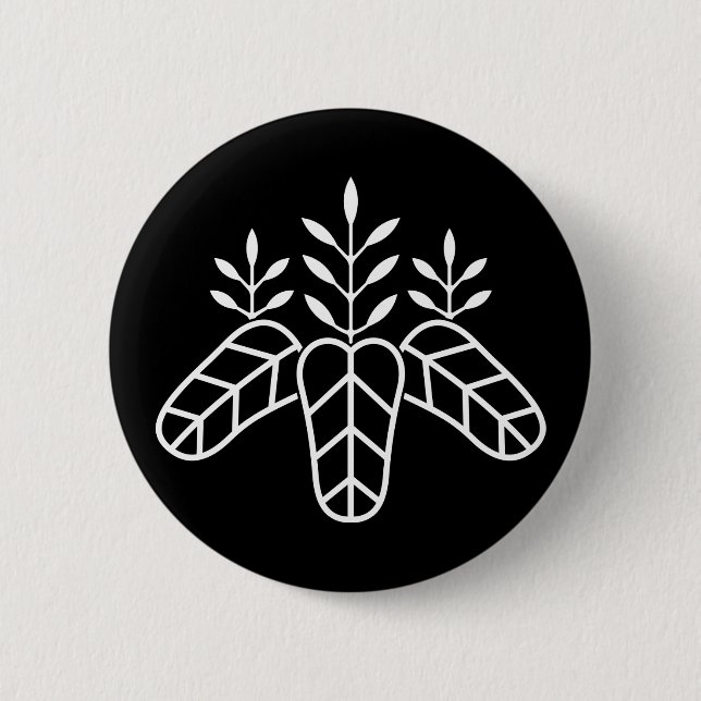 Taiko paulownia 2 inch round button (Front)