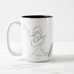 Taiko Smells Like Awesome (Haiku & Art) Two-Tone Coffee Mug