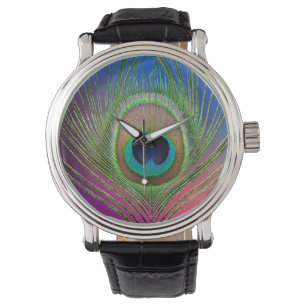 Tail feather of a peacock watch