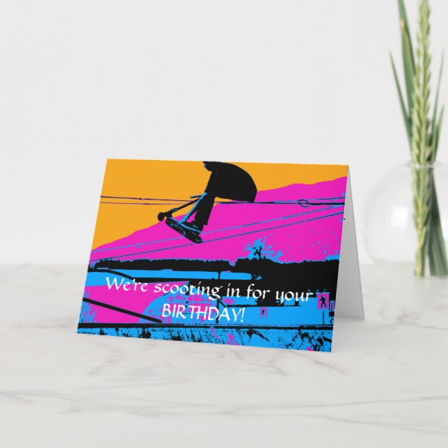 Tail Grabbing High Flying Scooter Card (Front)