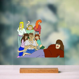 Tail harem acrylic sign