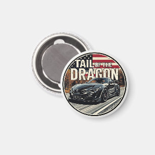 Tail of the Dragon Deals Gap sports car road trip Magnet