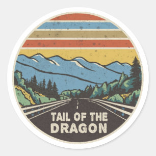 Tail Of The Dragon Mountains Classic Round Sticker