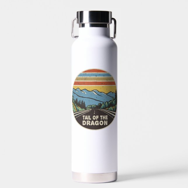 Tail Of The Dragon Mountains Water Bottle (Front)