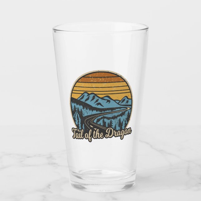 Tail Of The Dragon Retro Glass (Front)