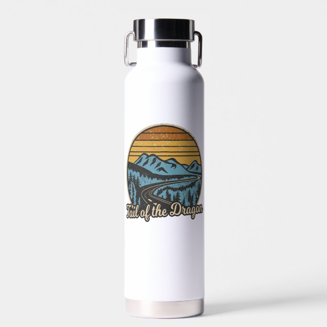 Tail Of The Dragon Retro Water Bottle (Front)