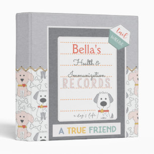 Tail Wagging Pet Health Records Binder