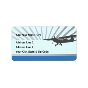Taildragger Airplane Label