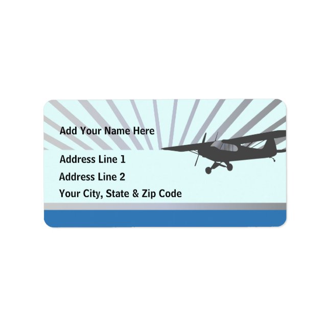 Taildragger Airplane Label (Front)