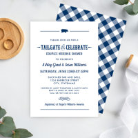 Tailgate and Celebrate Navy Blue Wedding Shower